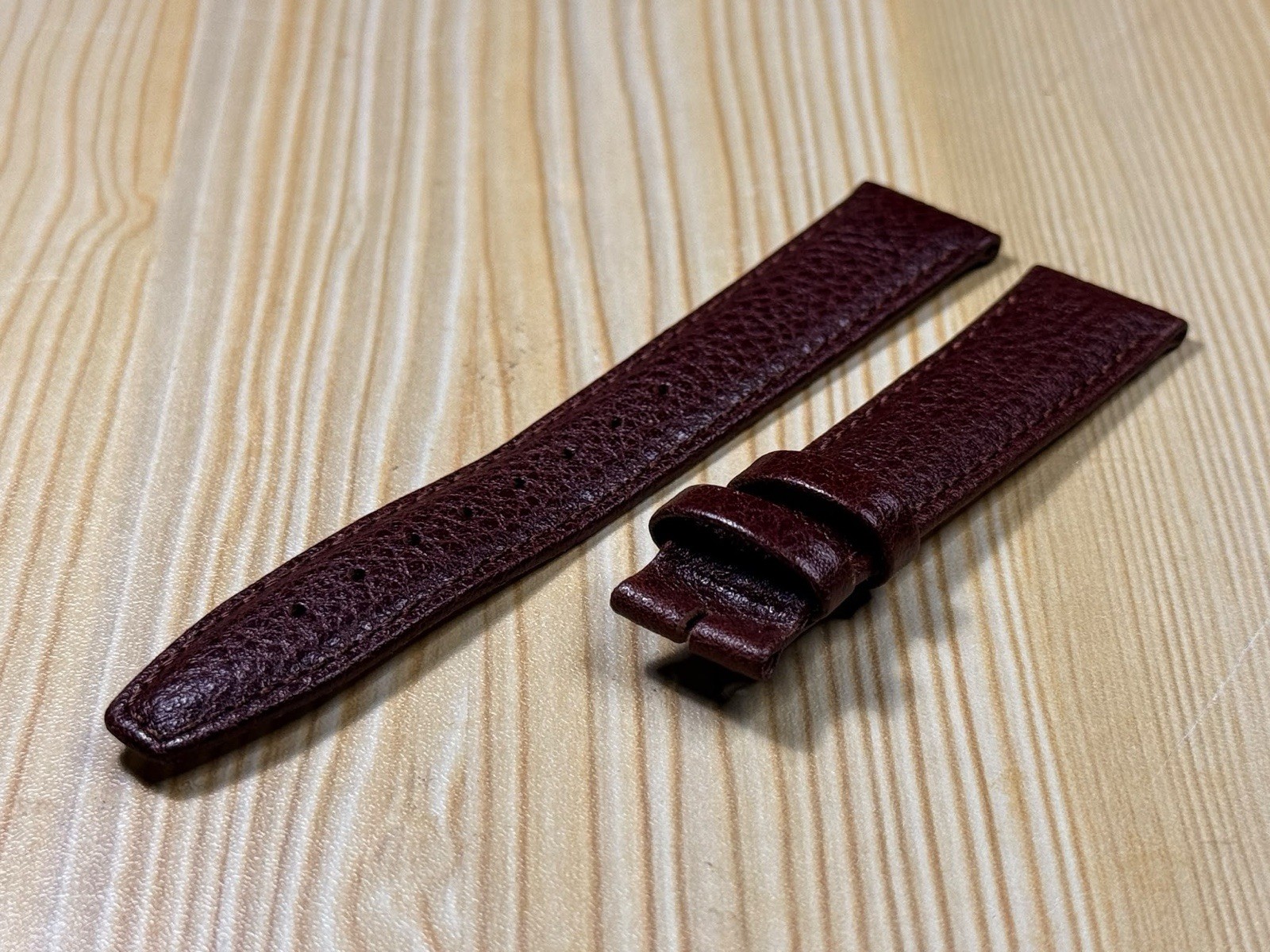 18mm Condor Buffalo Calf Genuine Brown Leather Watch Strap Band Without Buckle