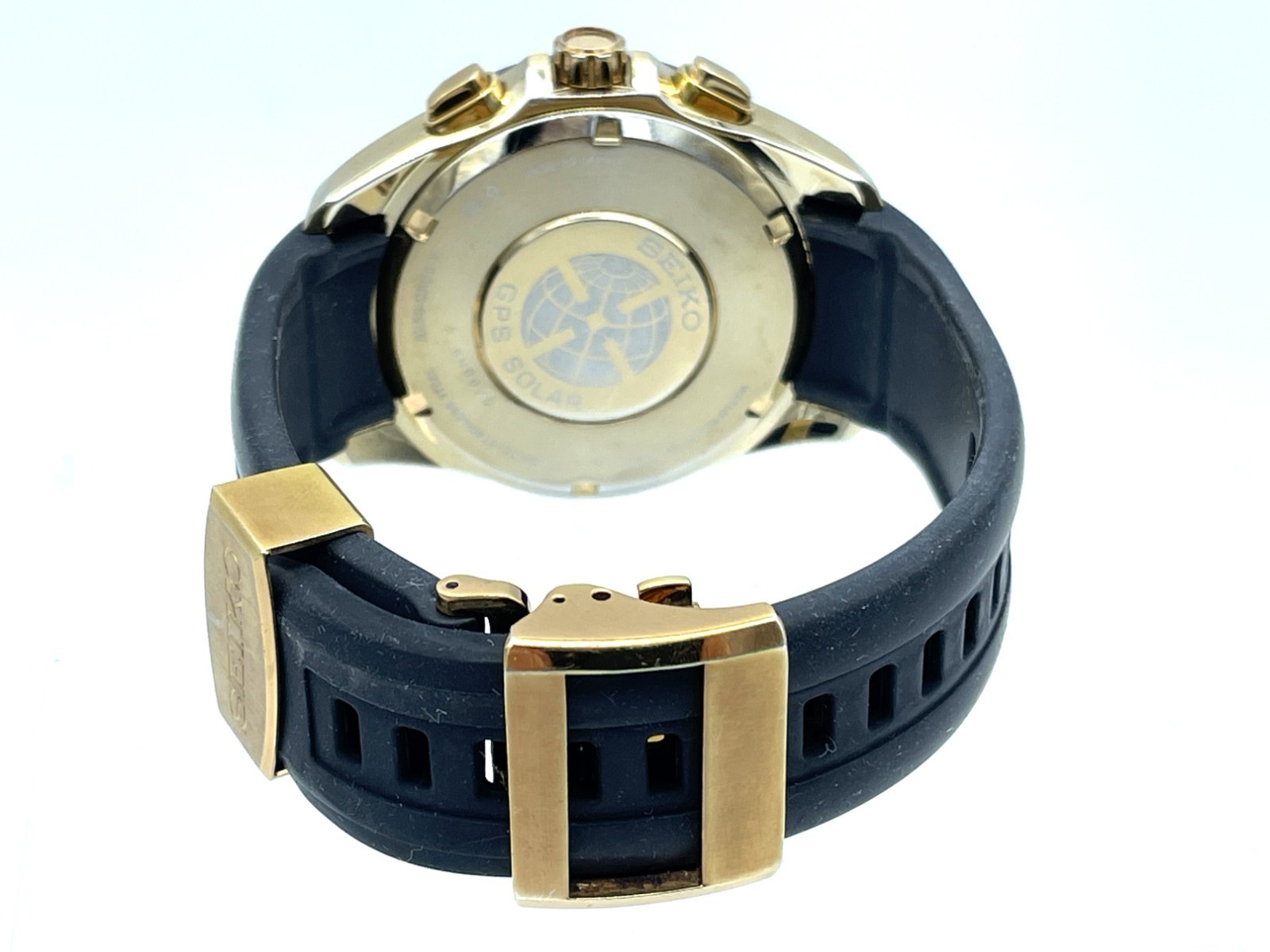 SEIKO ASTRON GPS Radio Wave Solar Men’s Watch Gold case 8X53-0AC0-2 Good coditio