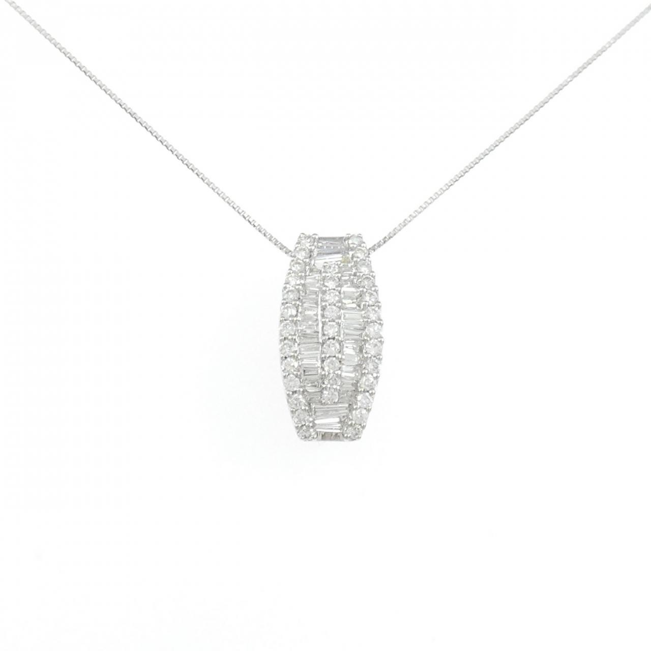 Authentic K18WG Diamond Necklace 1.00CT #270-004-157-8008