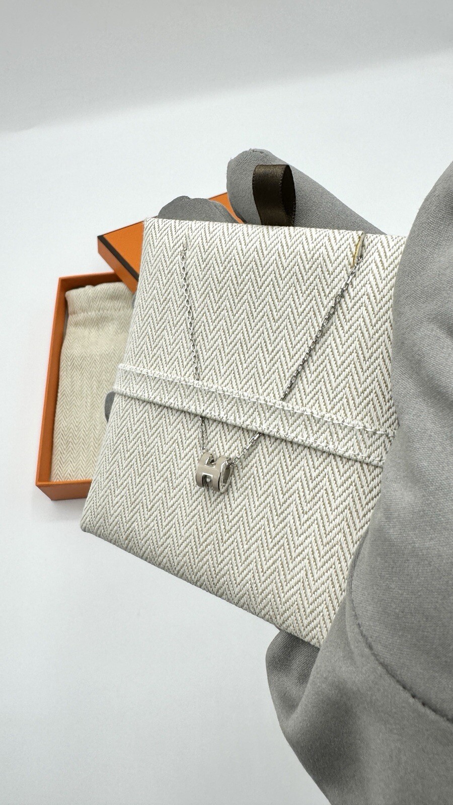HERMES POP H MINI PENDENT – MARRON GLACE – BRAND NEW BOXED