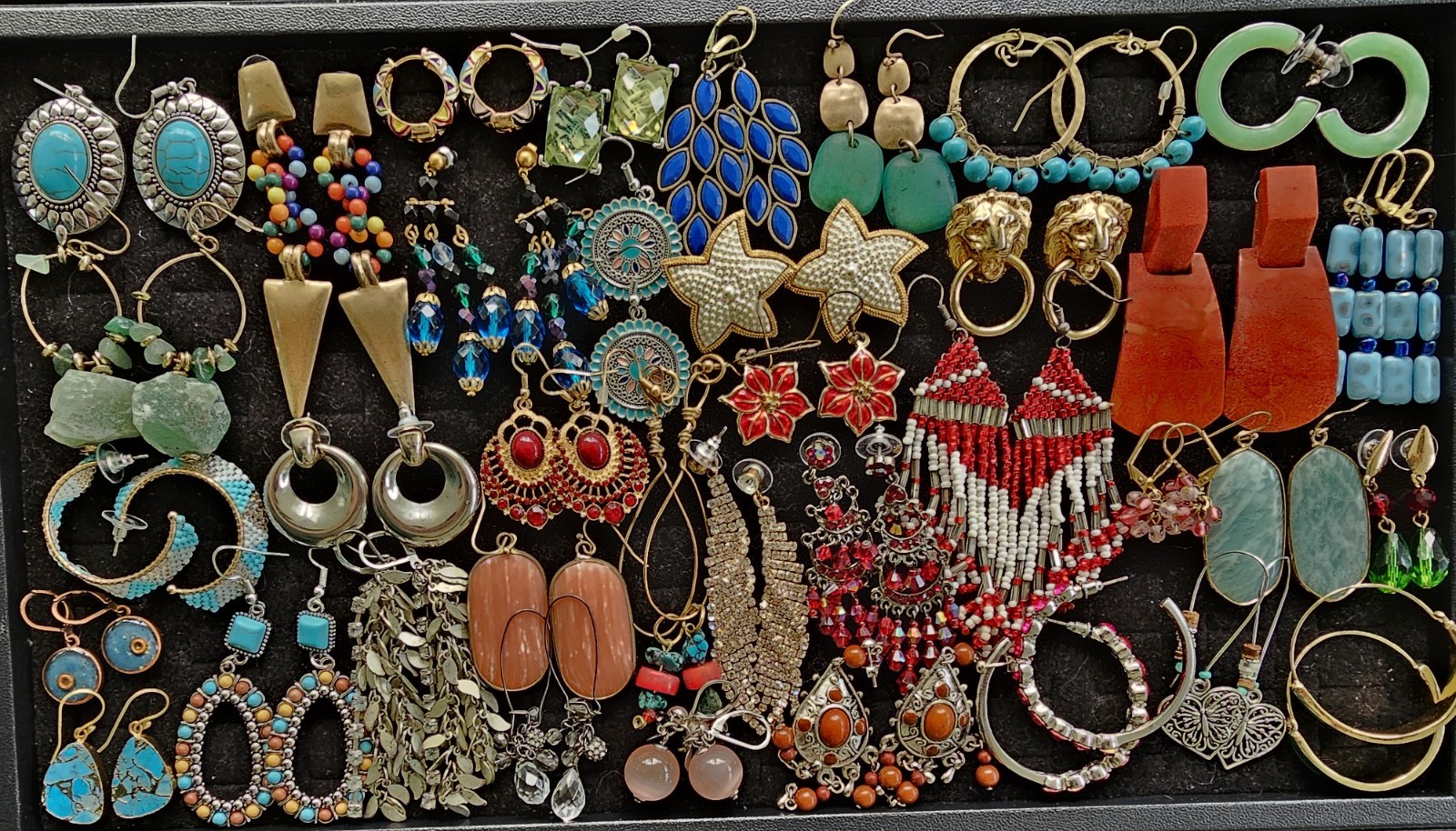 HUGE Vintage Earring Lot of 292 Pairs — Perfect for Individual Sale!