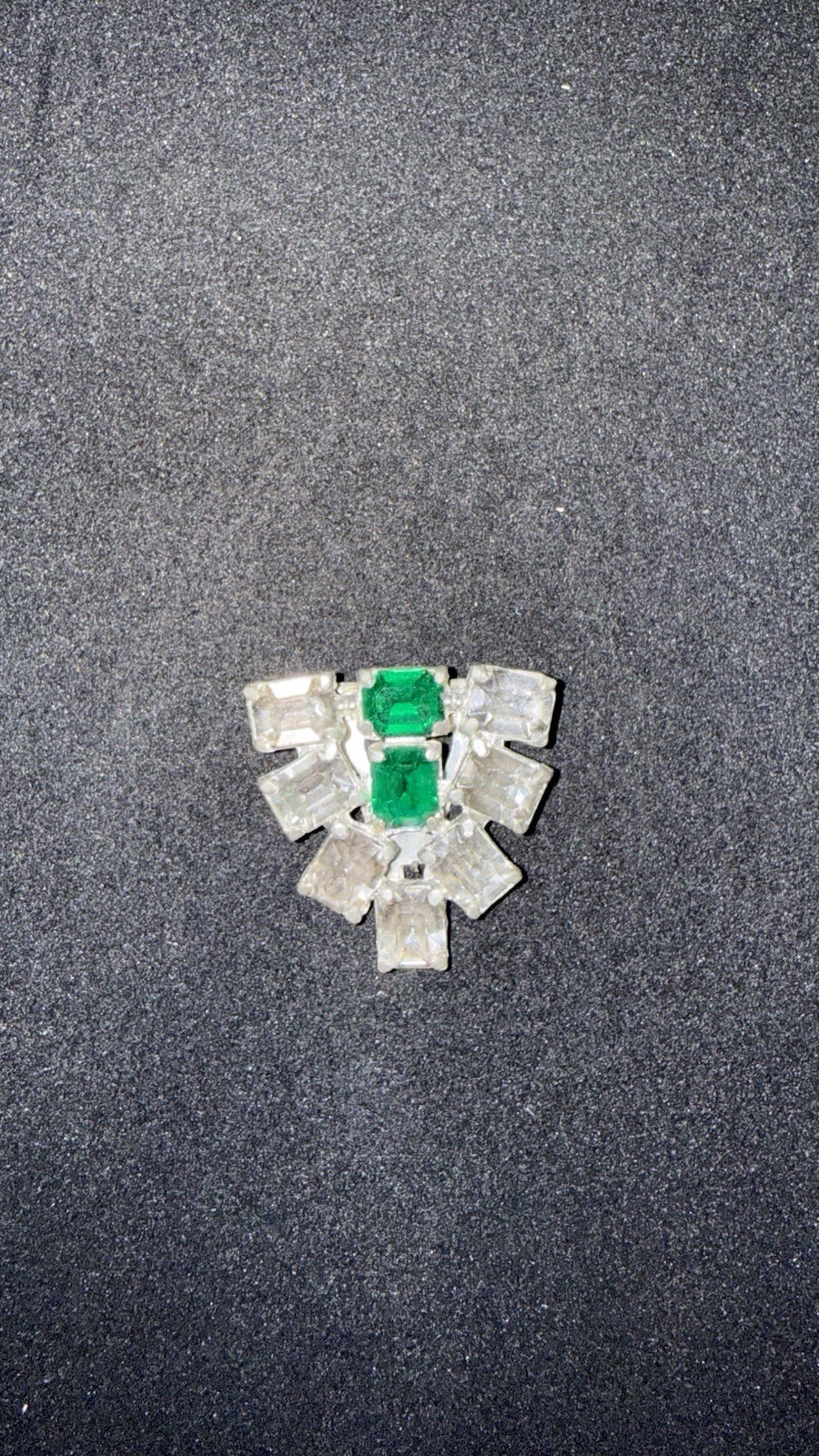 vintage rhinestone art deco dress clip