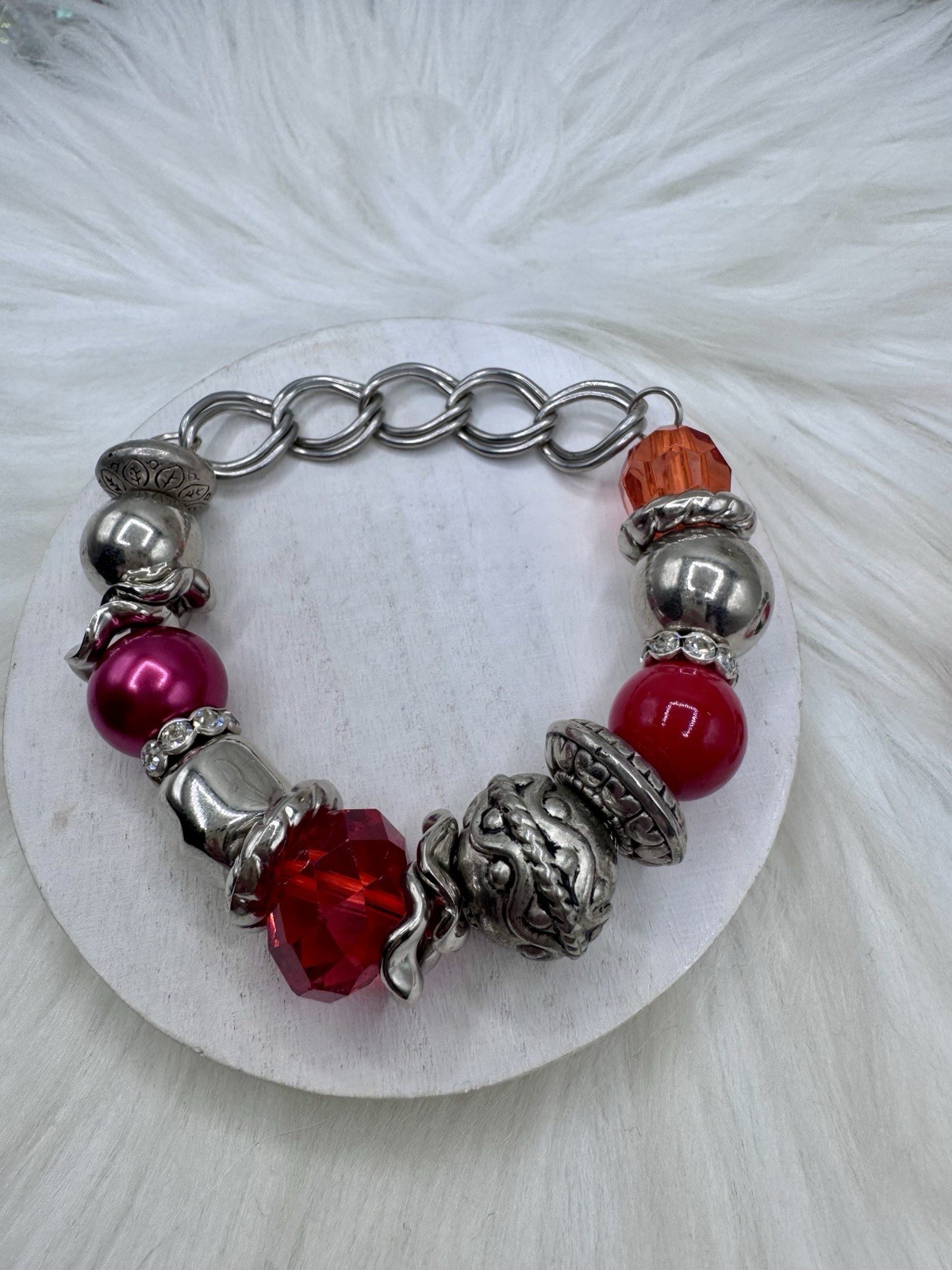 Festive Charm Beaded Bracelet 2 piece