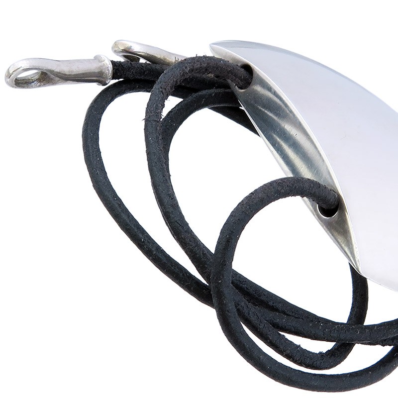 Georg Jensen Pendant with Leather Strap Kim Dupond Sterling Silver Denmark