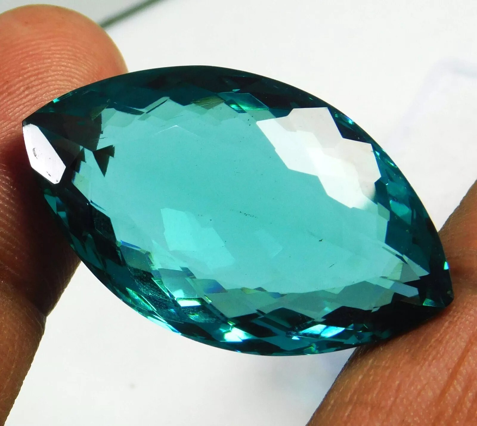 Brazilian Teal Blue Topaz Marquise Cut Natural 56-58 Ct Loose Certified Gemstone