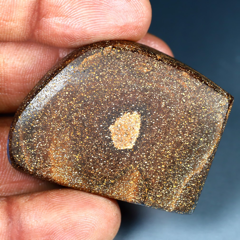 124.12 ct Fancy Shape (38 x 29 mm) Multi Color Australian Koroit Boulder Opal