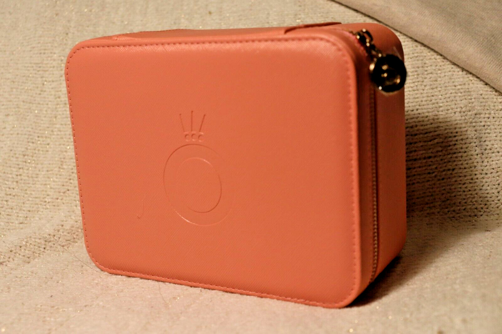 Pandora pink zippered jewelry travel case box organizer