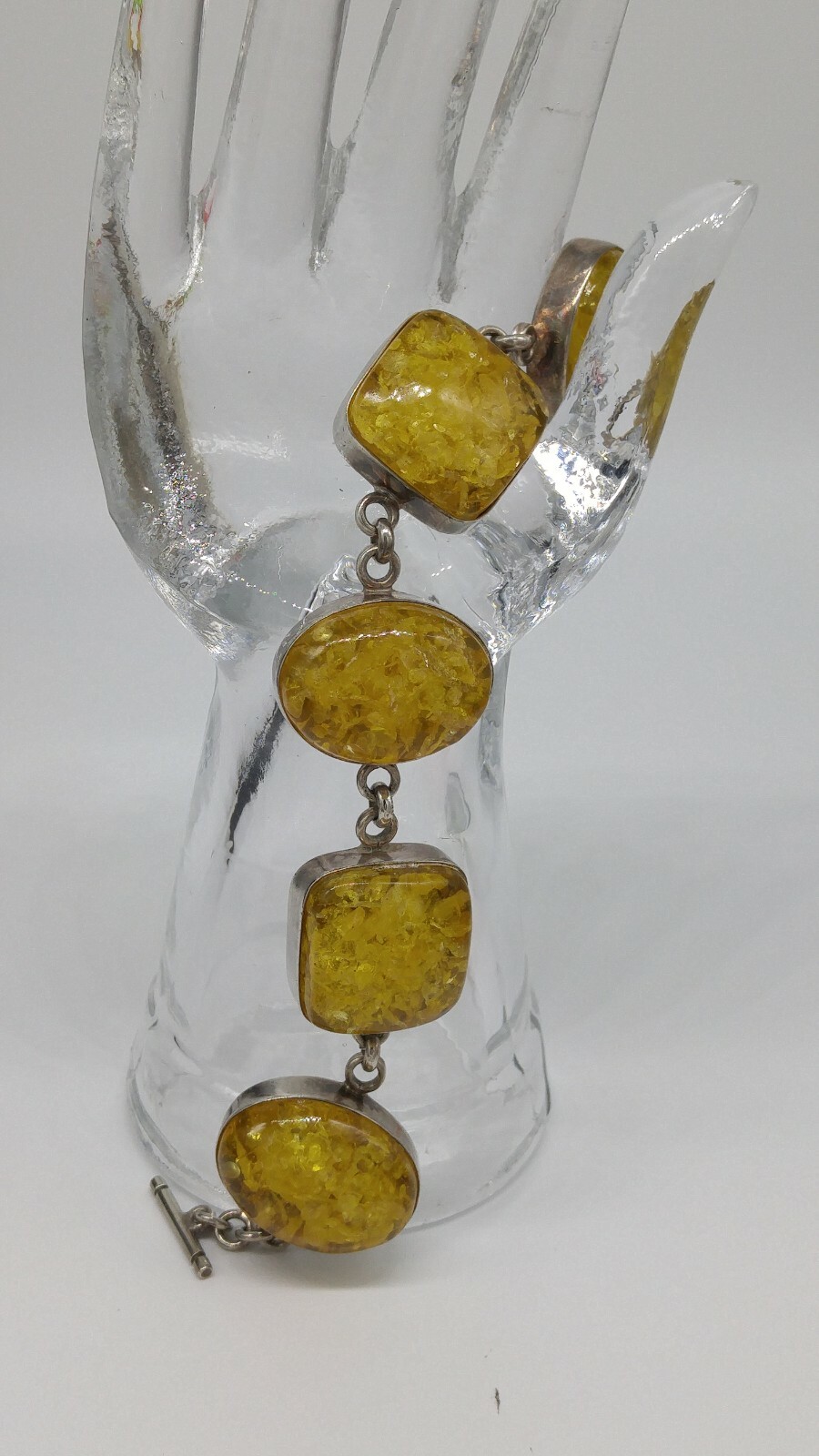 Light Yellow Baltic Amber and SS 3 PC Set
