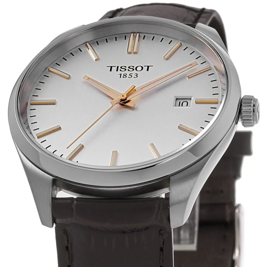 New Tissot PR 100 Quartz Silver Dial Brown Men’s Watch T150.410.16.031.00