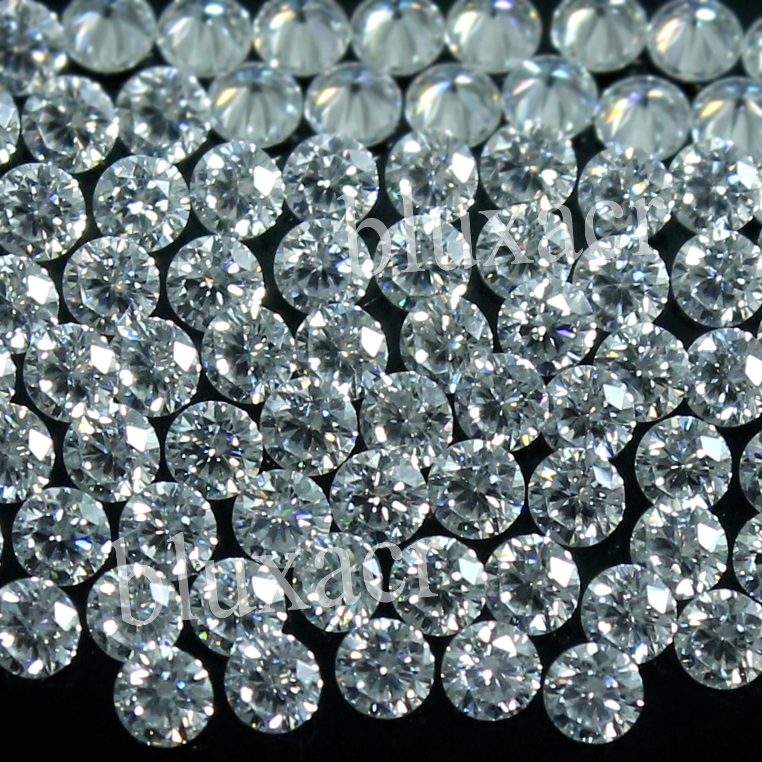 Natural DE Color VVS1 White 0.90 MM Round Certified Diamond Brilliant Cut 50 Pcs