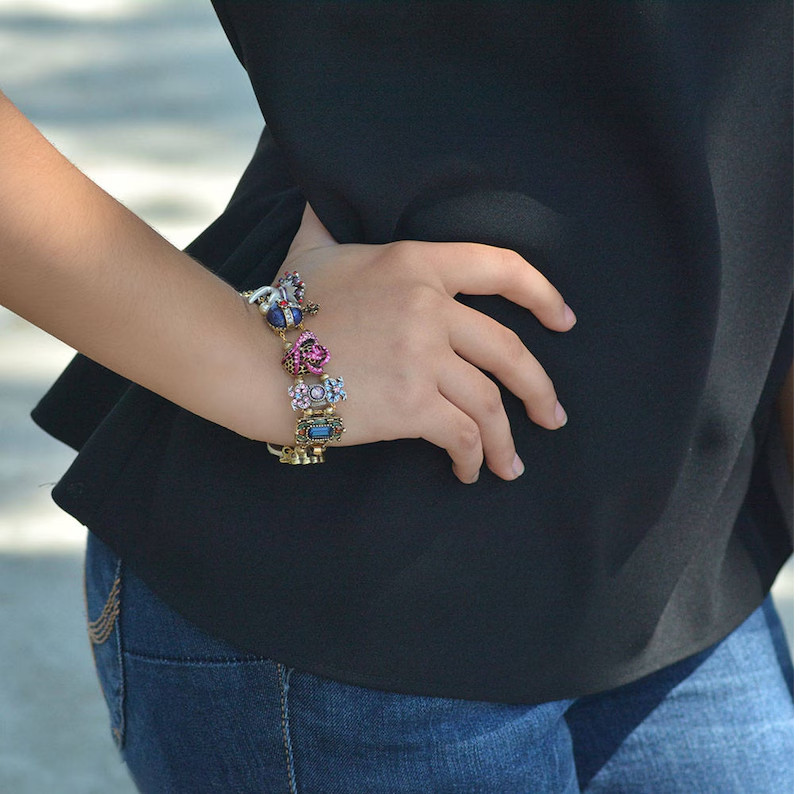 Sweet Romance Queen Elizabeth Slide Bracelet: English Royal Charm $191 NWT