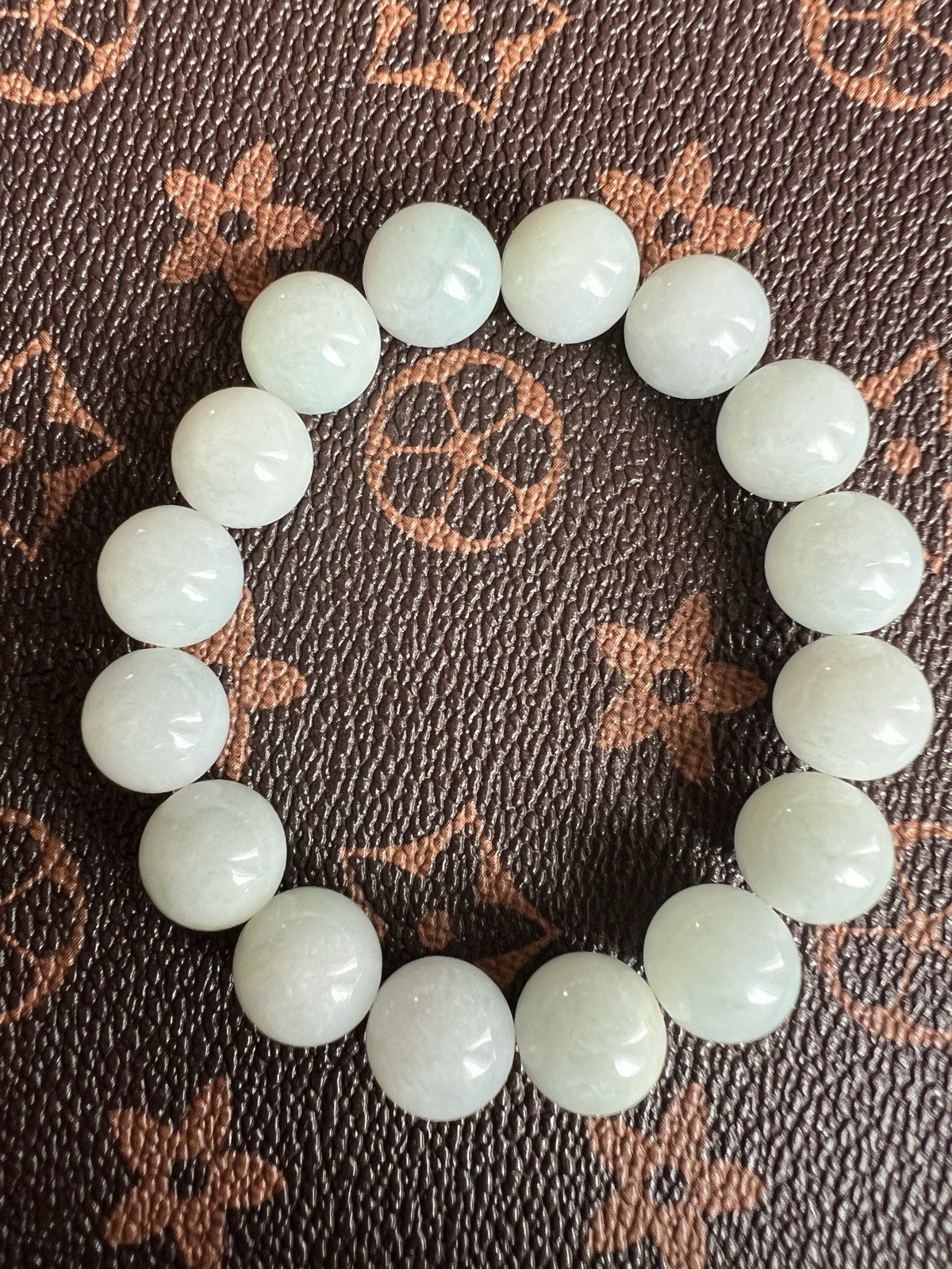 Natural Type A Jadeite Jade Bracelet 13mm Large Beads