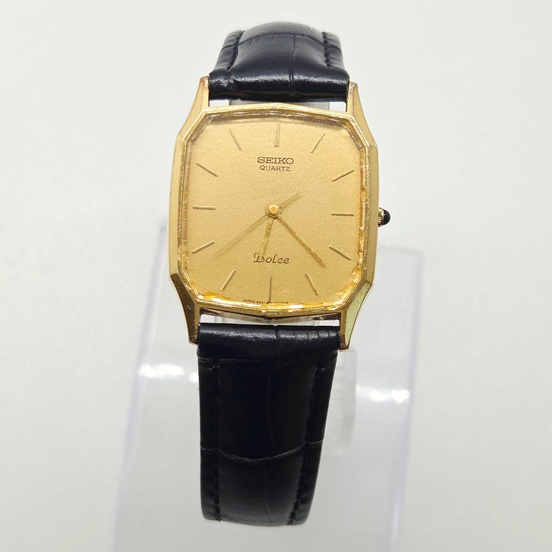 SEIKO Dolce 9531-5030 Men’s Quartz Gold Dial Ultra-Thin Octagon Dress Watch