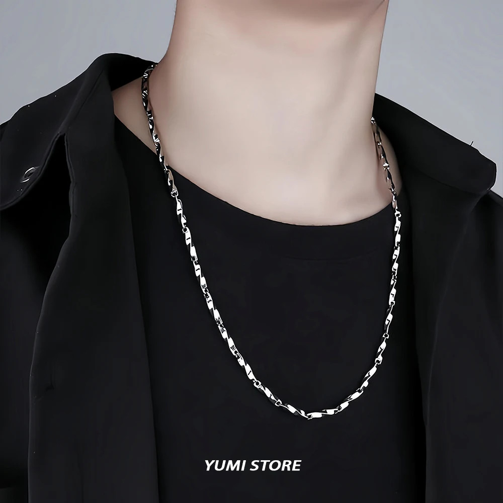 Hip Hop Möbius Titanium Steel Necklace For Man Woman Trendy Luxury Non Fading Cl