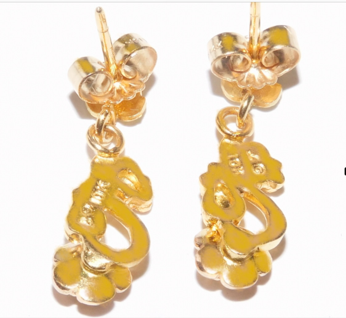 Black Hills Gold 10K Landstrom’s Rose Leaves Earrings