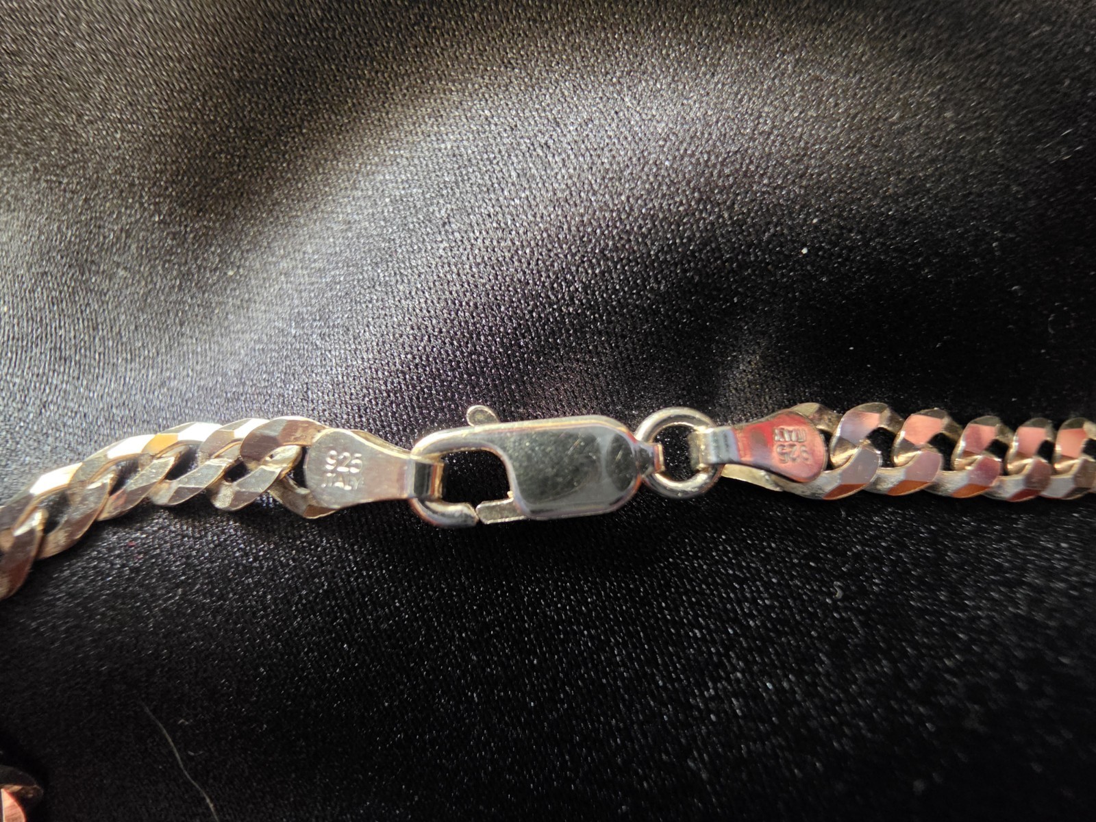 Real Solid 925 Sterling Silver 26 in Curb chain 4 mm 12.21 grams