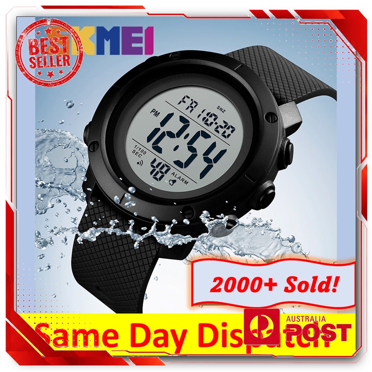 Digital Sports Watch 50M Waterproof Military Casual Men’s