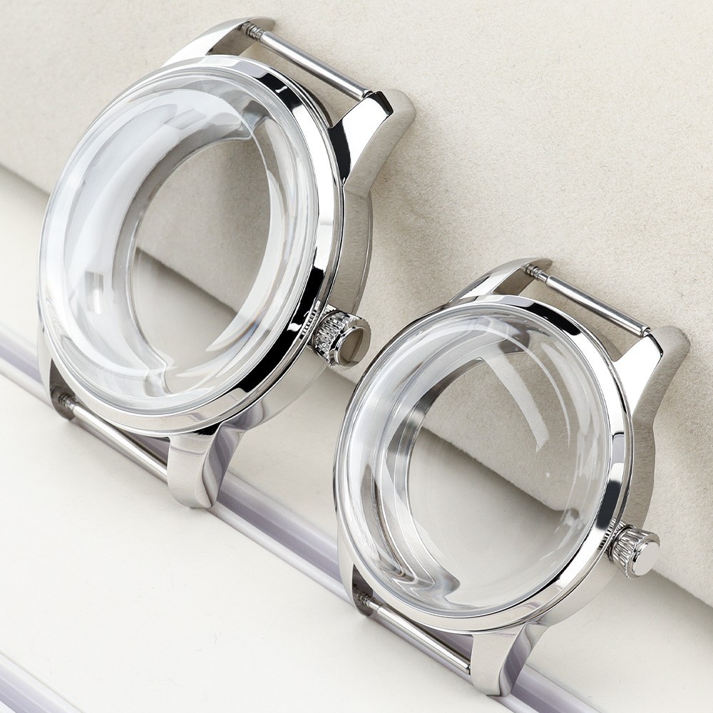 Silver 316L Stainless Steel Watch Case 40.6mm/33mm For Seiko NH34 NH35 NH36 NH38