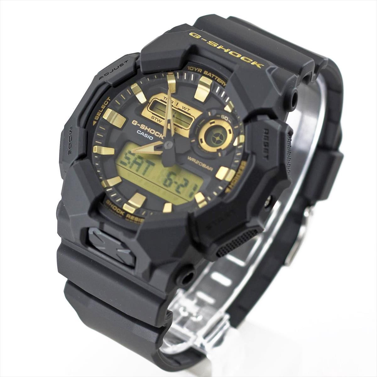 CASIO G-SHOCK GA-010GB-1A9JF Black and Gold Series Analog Digital Watch 51.9mm