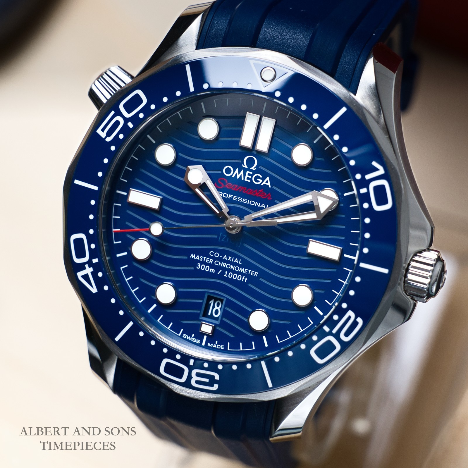 Omega Seamaster Diver 300 210.32.42.20.03.001 42mm Blue Dial Box & Papers