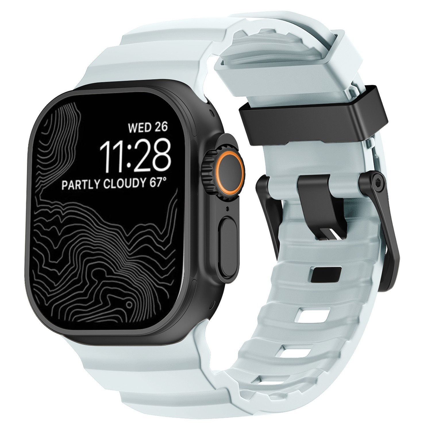 Trail Silicone Band for Apple Watch Ultra 3 2 49mm Strap 46/45/44mm S 1-11 Sport
