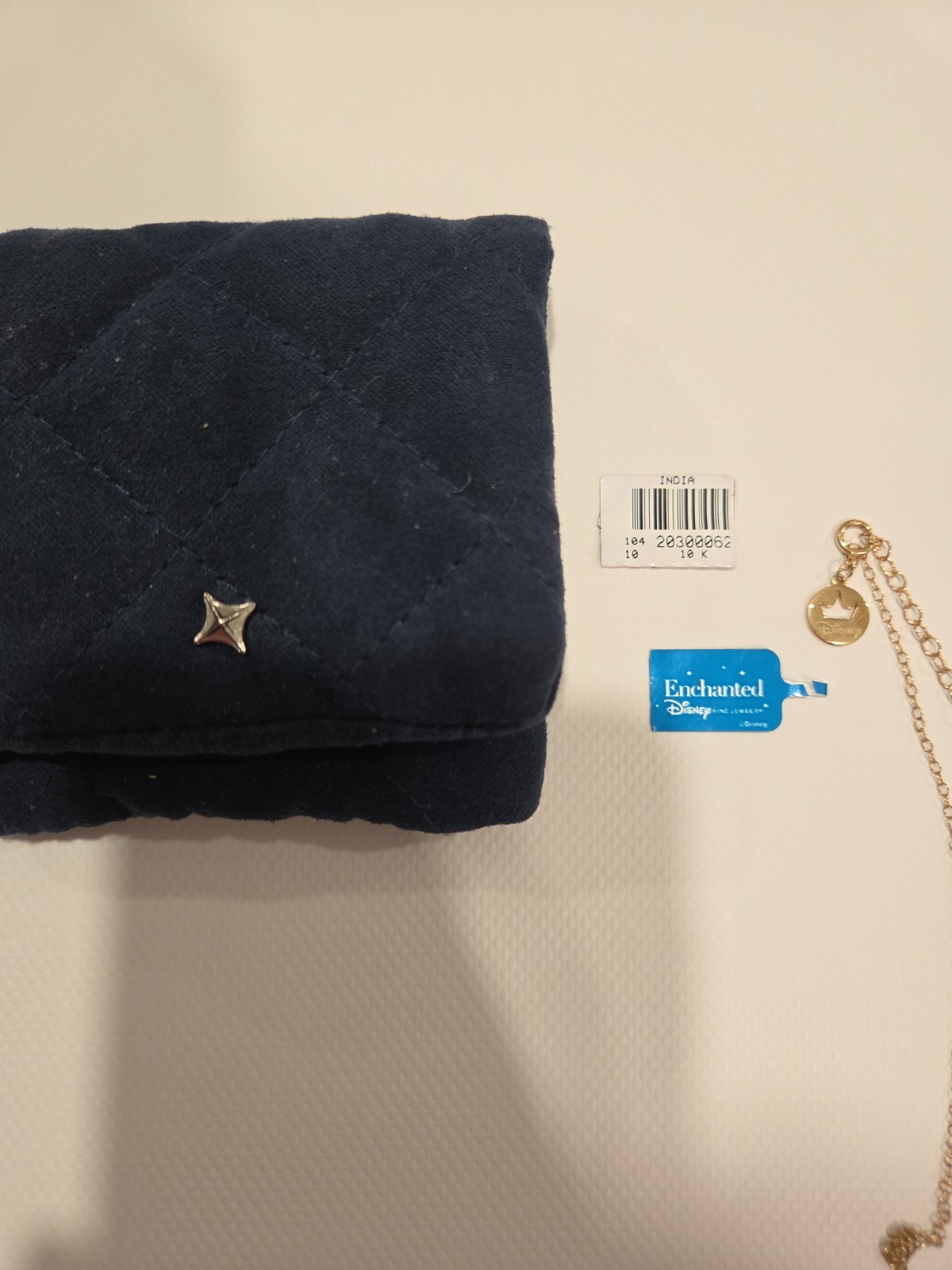 Zales Enchanted Disney Princess Jasmine Oval Blue Topaz Diamond Pendant Necklace