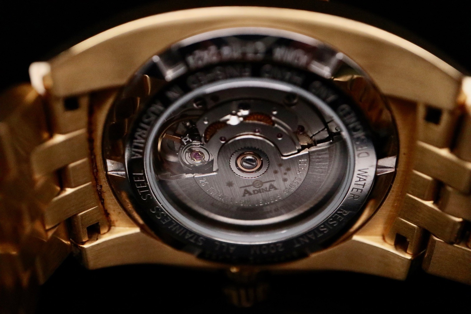 Authentic Adina Amphibian Automatic Gold Plated 42mm Wristwatch CT114 G6XB Boxed