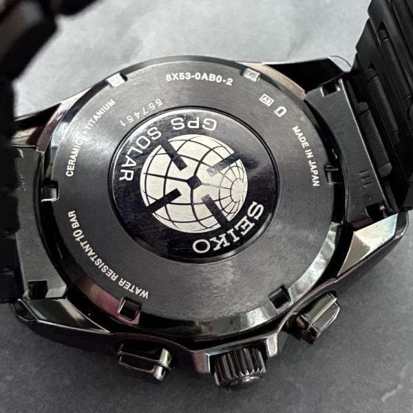 SEIKO Astron SBXB049 8X53 GPS Solar Titanium 46mm Wrist 20.5cm Black Watch