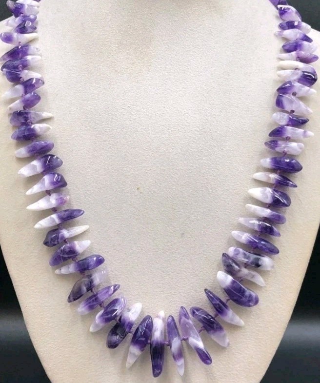 1/20 12k Gold Fill Clasp Amethyst Beads Necklace