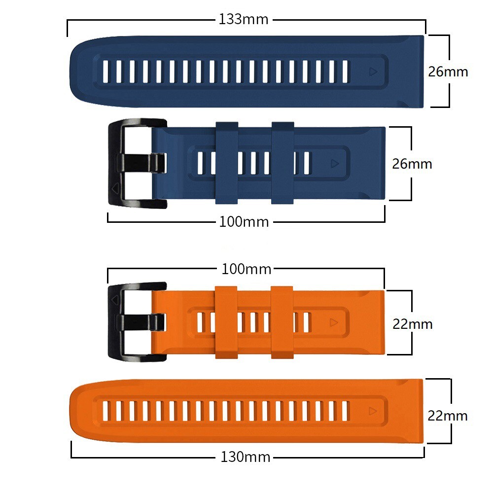 QuickFit 22mm 26mm Strap for Garmin Epix Gen 2 Silicone Band for Garmin Watches
