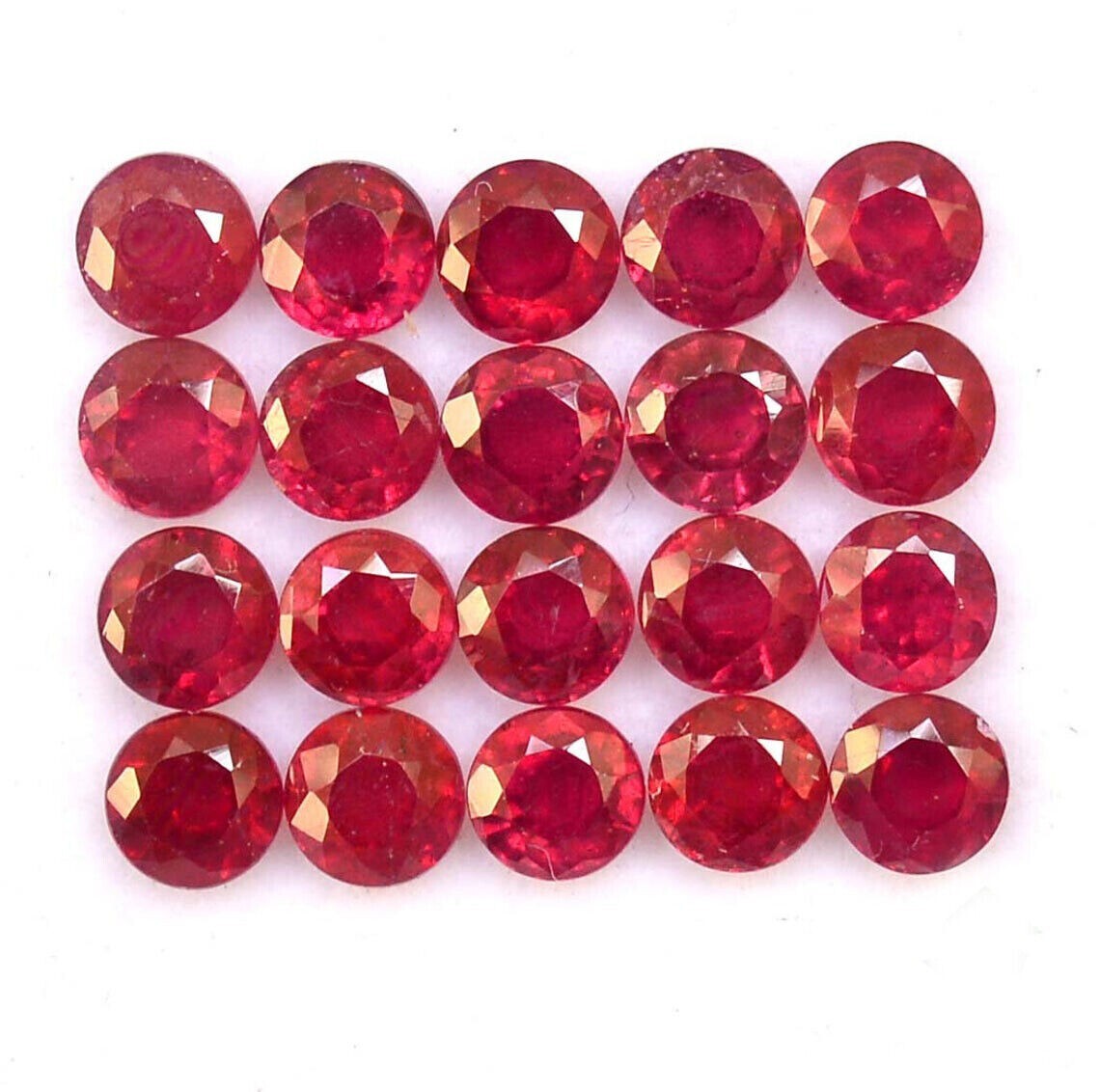NATURAL RED RUBY 3 MM ROUND FACETED CUT LOOSE EGL CERTIFIED GEMSTONE 10 PCS
