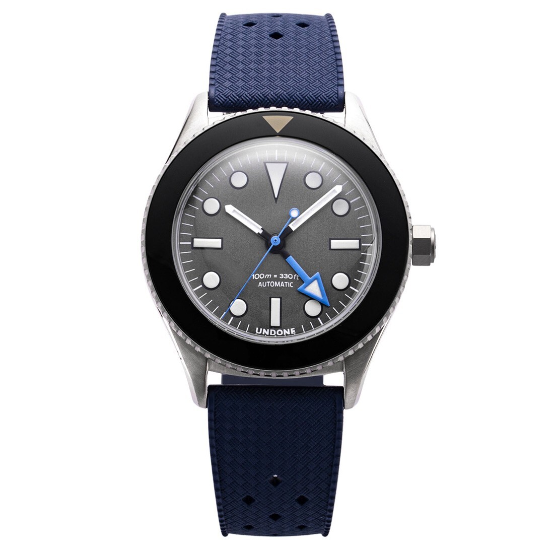 Undone Basecamp Explorer Automatic Titanium Black Blue Silicone Men’s Watch
