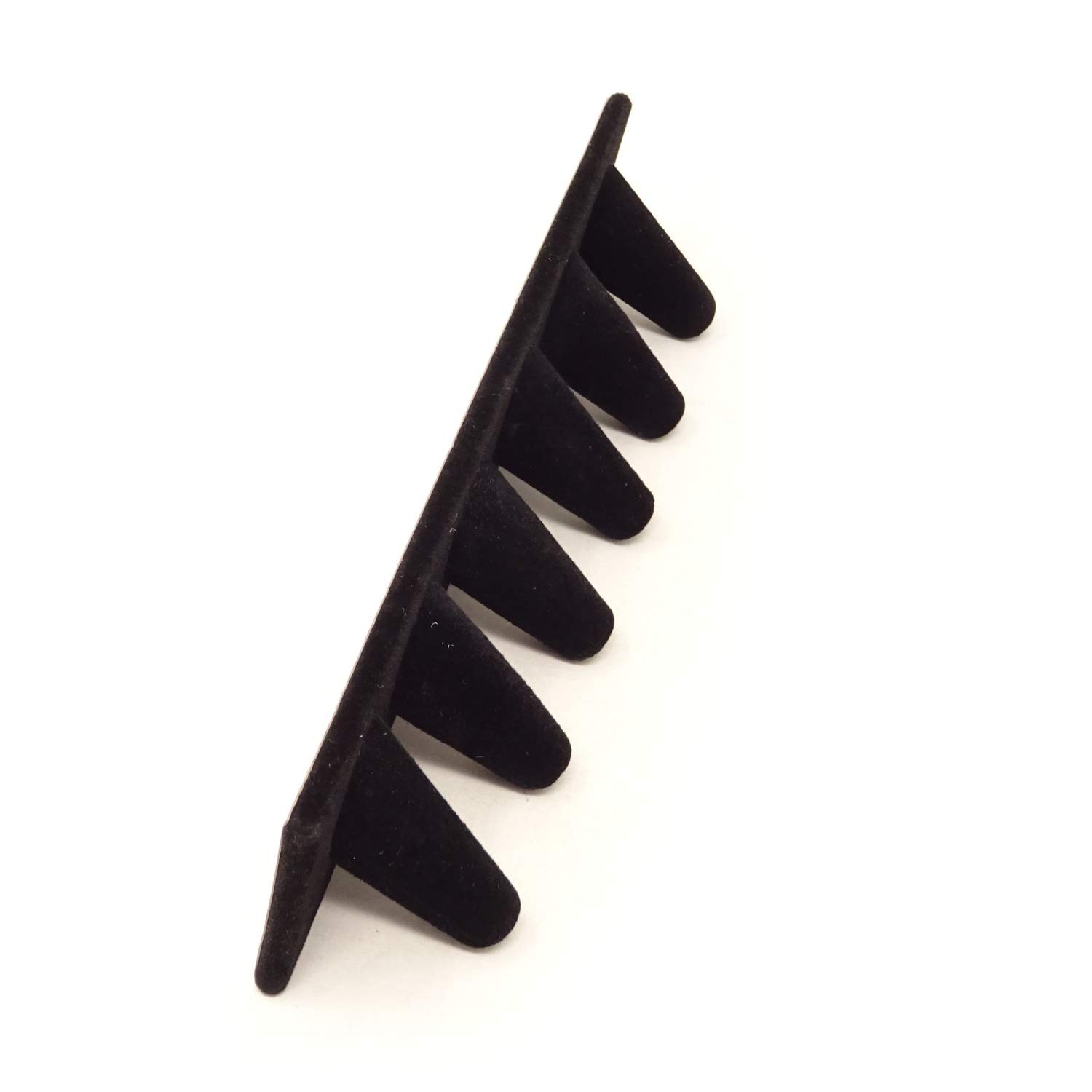 Honbay Black Velvet 6 Finger Ring 21×4.2×3.6cm/8.26×1.65×1.42inch, black