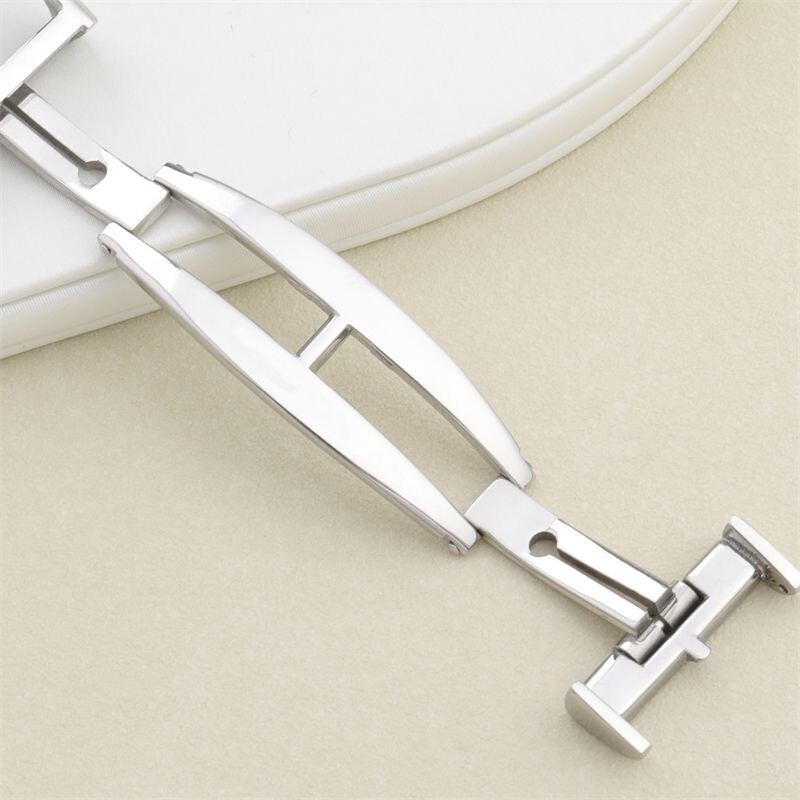 14 16 18mm Silver Gold Deployment Butterfly Buckle Fits Jaeger LeCoultre Straps