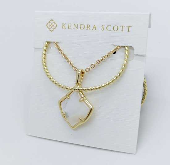 New Kendra Scott Joelle Gold Multi Strand Necklace in Ivory Pearl