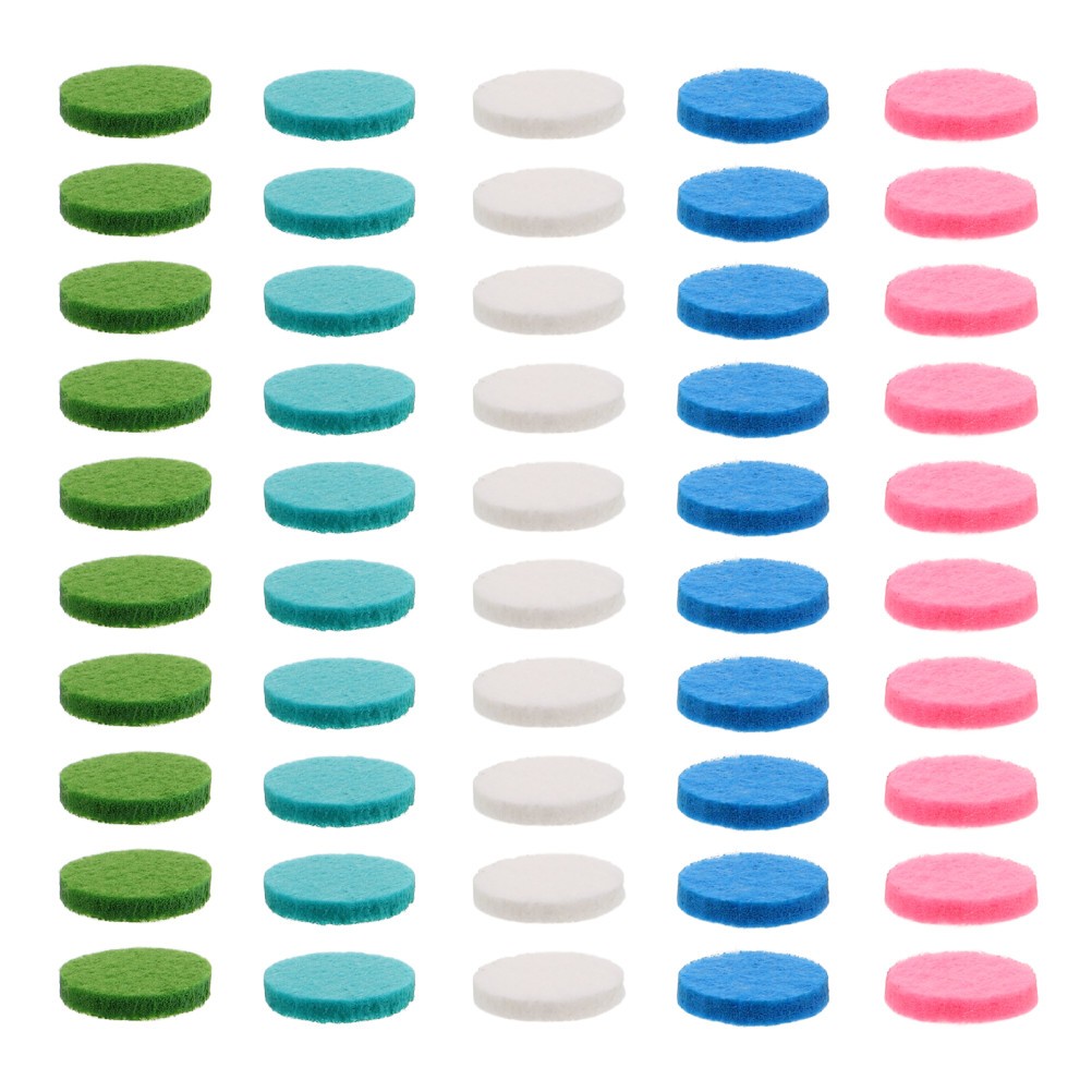 100 Pcs Round Aromatherapy Pad Diffuser Necklace Refill Pads Jewelry