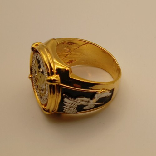 American Eagle Coin Ring “New” Approx. Size 11 Silver & Gold. See Description.