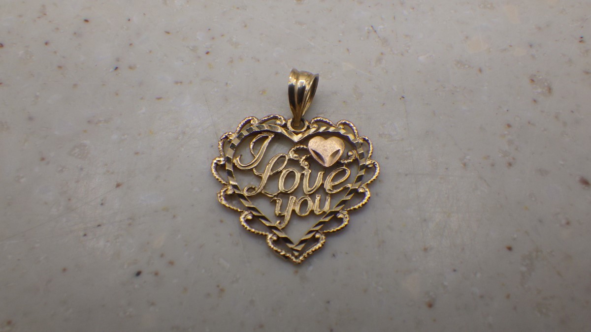 YELLOW GOLD 14K HEART PENDANT, 1.1 GRAM, 3MM BAIL, MARKED: 14K (TDY029914)