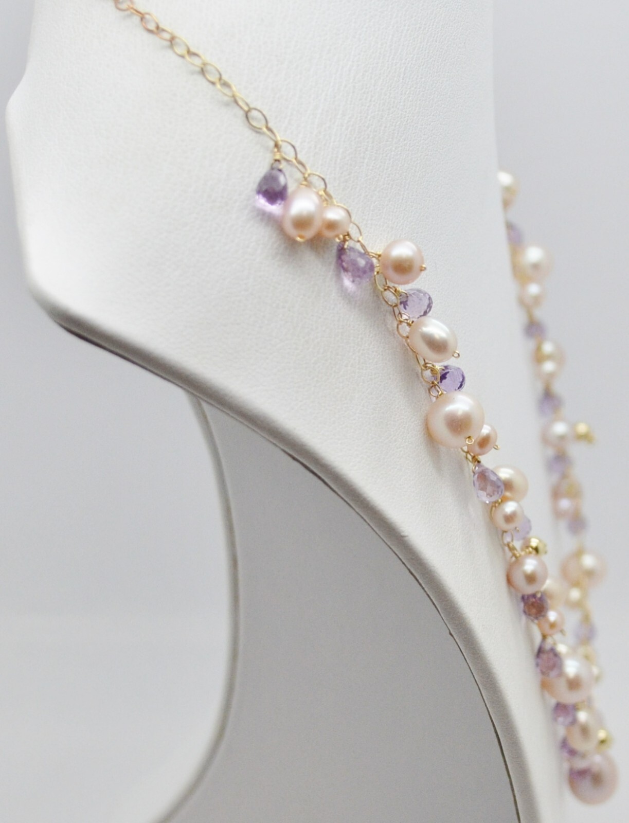 Stunning 14K Gold chain w/ Multiple Dangling Accents Necklace 17.0″ GOLD-3416
