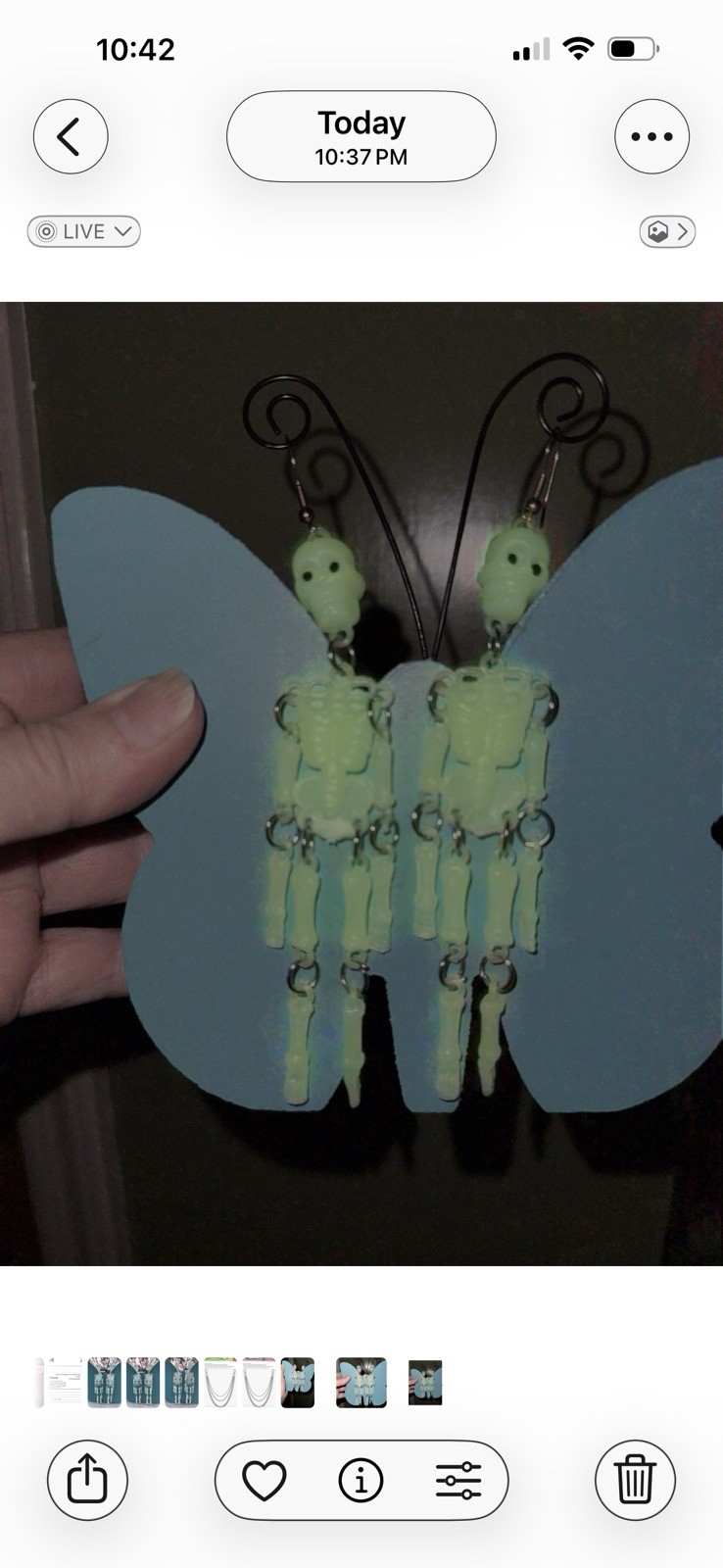 Skeleton Dangle Glow-in-the-Dark Earrings