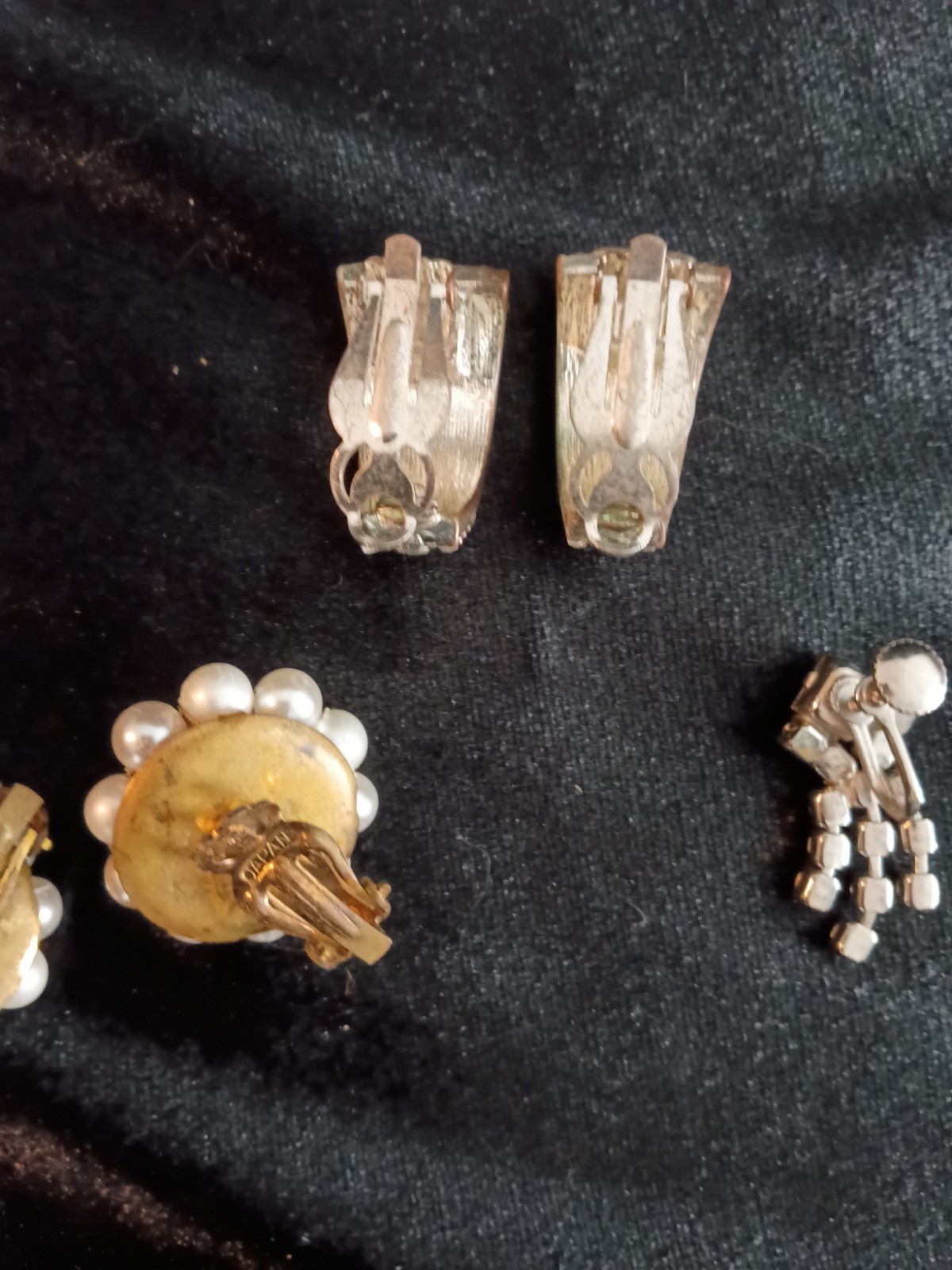 Lot of 3 Pairs of Clip On Earrings