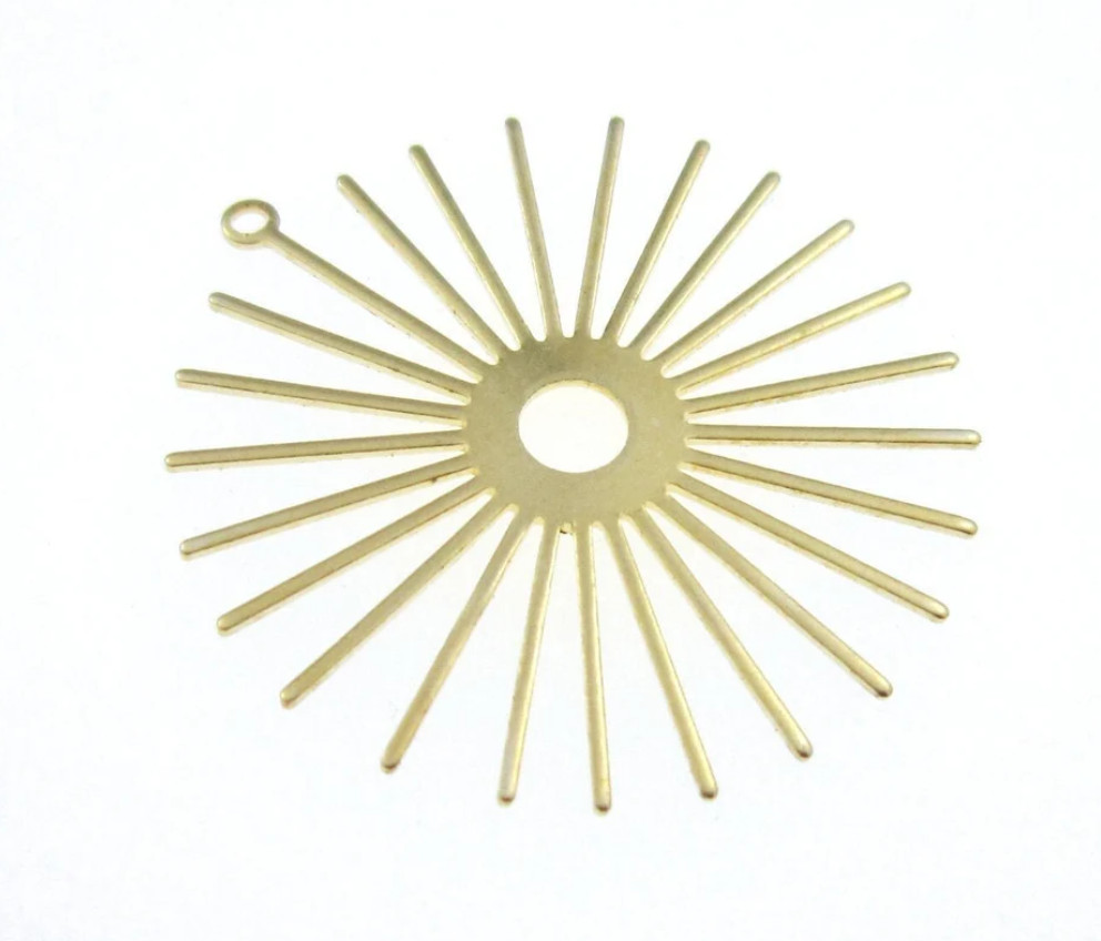 Sun Pendant Elegant Design Minimalist Brass Gift For Unisex Daily Wear Pendant