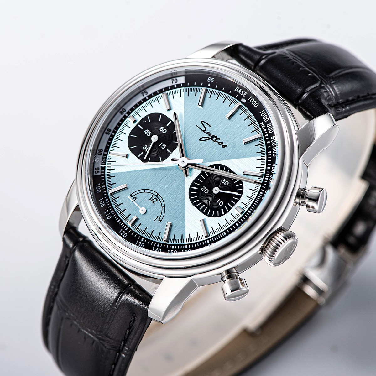 Seagull Movement Mechanical Chronograph Sapphire Case Watch Noctilucent ST412