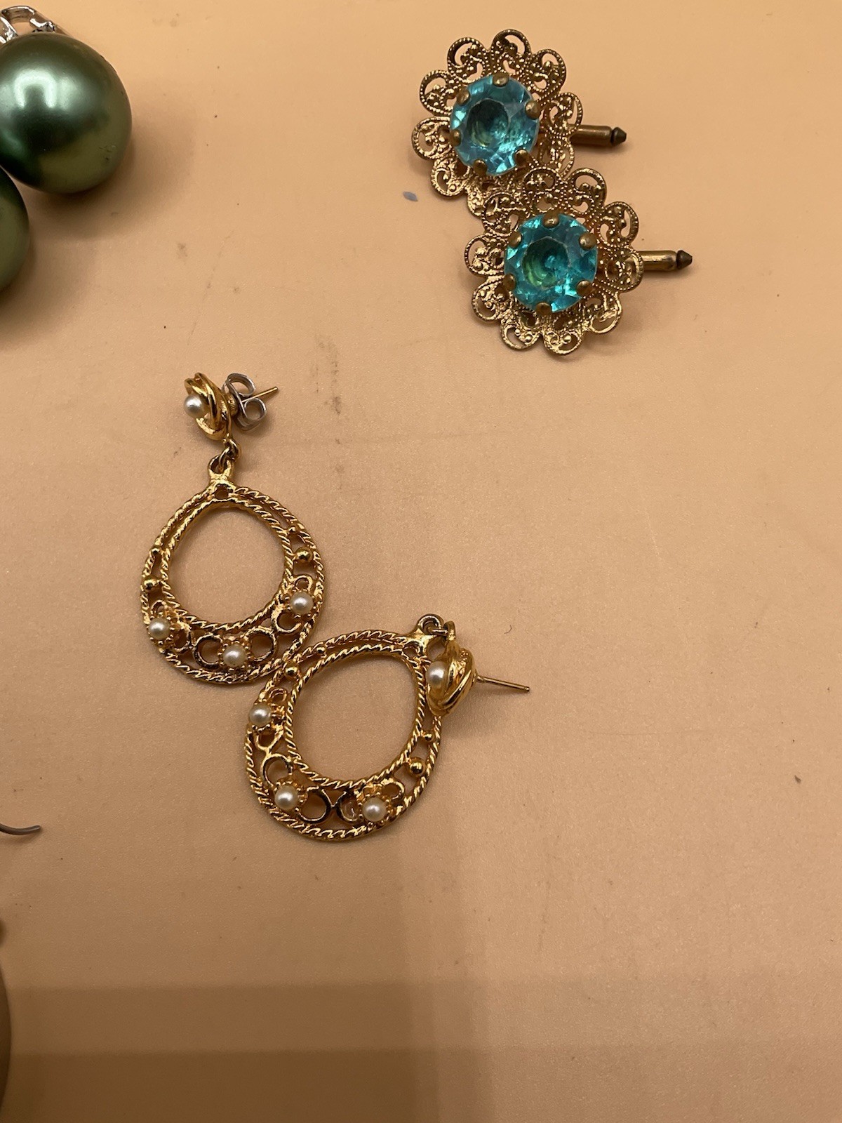 lot of 16 earring sets and 2 rings