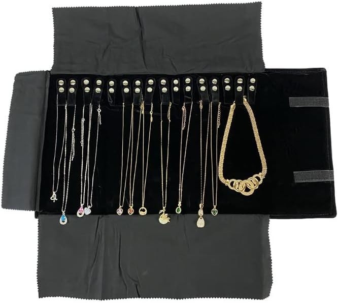 Travel Jewelry Organizer Bag Velvet Necklace Bracelet Storage Case