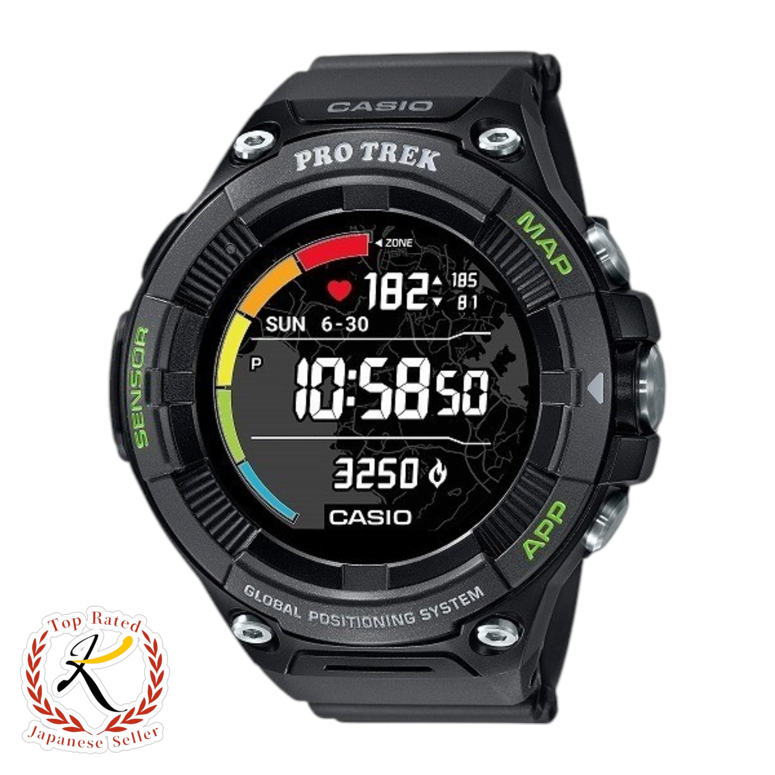CASIO PRO TREK Smart WSD-F21-BK GPS Android Wear Wi-Fi Bluetooth Smart Watch