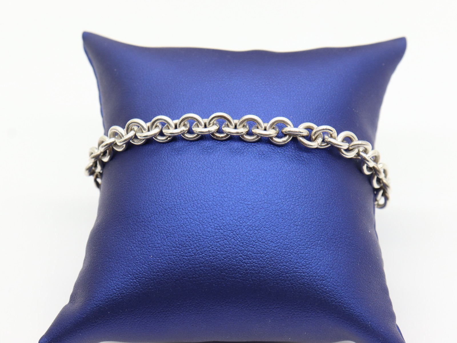 Sterling Silver Round 1/4″ Rolo Link Chain 7 5/8″ Bracelet 15.20 grams