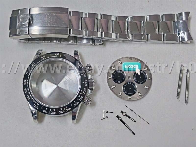 DIY 40mm Stainless Steel Watch Kit For 4131 7750 4130 Aftersales Accessories