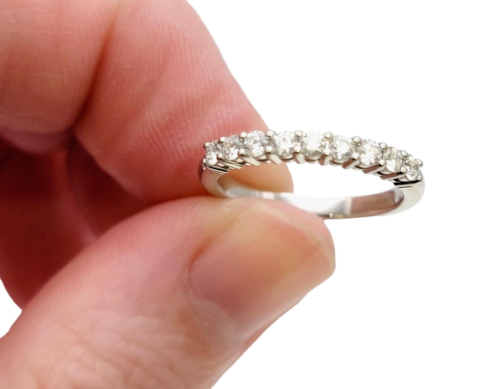 Tiffany & Co. Tiffany Forever Semi Eternity Round Diamond Band Ring in Platinum
