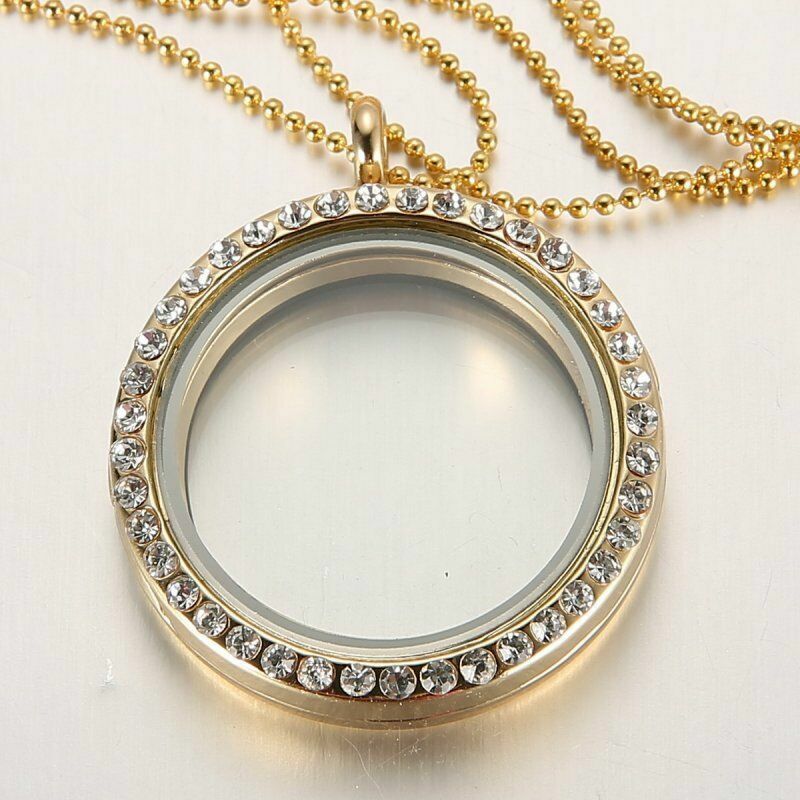 29MM Crystal Floating Charms Living Memory Glass Locket Pendant Only No Chain